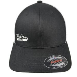 Wahlen Farms Fitted Trucker Hat Black One Size Embroidered Flexfit